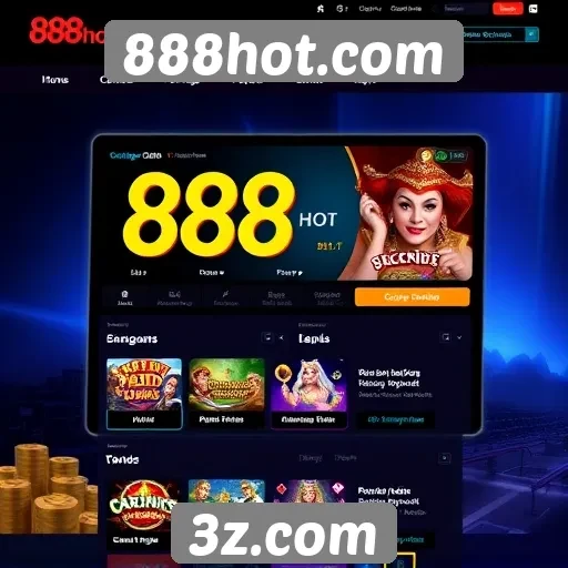 Interface e usabilidade do site 888hot.com para usuários