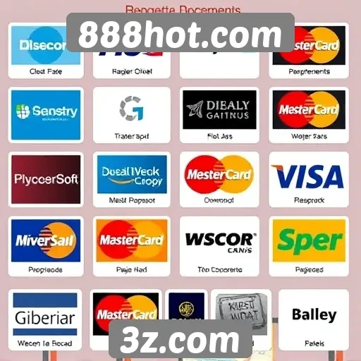 Variedade de métodos de pagamento no 888hot.com